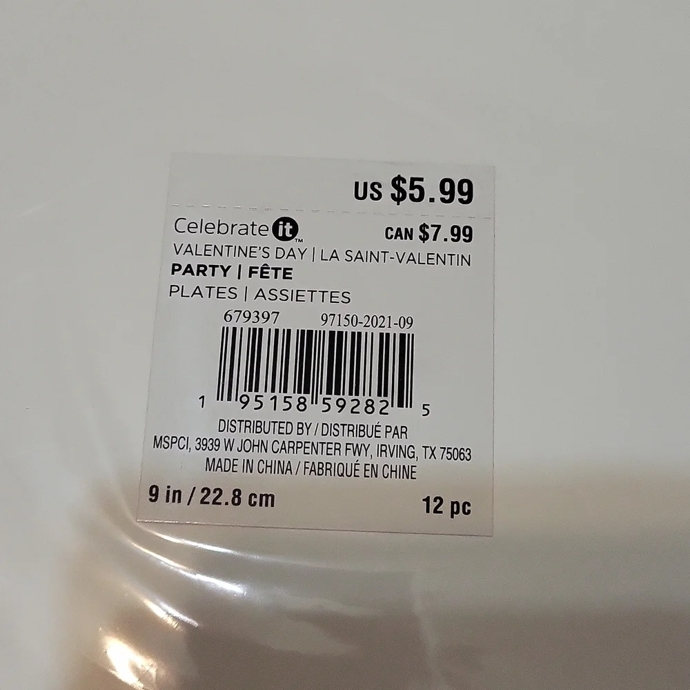 Valentine's Day Disposable Tableware